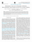 Research paper thumbnail of Determinants of the Level of Informality of Informal Micro-Enterprises: Some Evidence from the City of Lahore, Pakistan