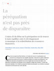 Research paper thumbnail of La péréquation n’est pas près de disparaître