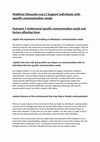 Research paper thumbnail of Matthew Edmunds nvq L3 Support individuals with specific communication needs