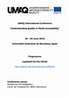 Research paper thumbnail of UMAQ International Conference " Understanding Quality in Media Accessibility "