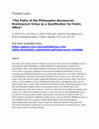 Research paper thumbnail of The Polity of the Philosopher-Bureaucrat: Brahmanical Virtue as a Qualification for Public Office