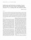 Research paper thumbnail of Settlements and territories in southern France between the Iron Age and the Late-Republican period (seventh to first century BC)  : the Vidourle Valley