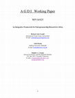 Research paper thumbnail of An Integrative Framework for Entrepreneurship Research in Africa