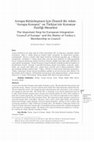 Research paper thumbnail of Avrupa Bütünleşmesi İçin Önemli Bir Adım: ‘‘Avrupa Konseyi’’ ve Türkiye’nin Konseye Üyeliği Meselesi