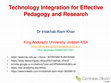 Research paper thumbnail of Technology Integration for Effective Pedagogy and Research