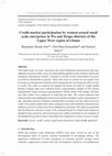 Research paper thumbnail of Credit market participation by women-owned small scale enterprises in Wa and Jirapa districts of the Upper West region of Ghana