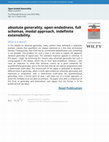 Research paper thumbnail of Open-Ended Generality