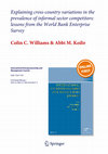 Research paper thumbnail of Explaining cross-country variations in the prevalence of informal sector competitors: lessons from the World Bank Enterprise Survey