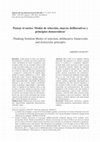 Research paper thumbnail of Pensar el sorteo. Modos de selección, marcos deliberativos y principios democráticos