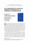 Research paper thumbnail of De la transferencia de las prácticas periodísticas tradicionales a las diferentes plataformas digitales