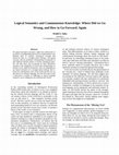 Research paper thumbnail of Logical Semantics and Commonsense Knowledge: Where Did we Go Wrong, and How to Go Forward, Again