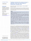 Research paper thumbnail of Treatment outcomes for anorexia nervosa: a systematic review and meta-analysis of randomized controlled trials