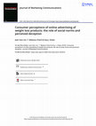 Research paper thumbnail of Consumer perceptions of online advertising of weight loss products: the role of social norms and perceived deception