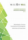 Research paper thumbnail of CUADERNOS DOCENTES EN PROCESOS DE DESARROLLO N.º 1 DEPARTAMENTO DE PROYECTOS DE INGENIERÍA Metodología y Técnicas Cuantitativas de Investigación