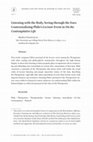 Research paper thumbnail of "Listening with the Body, Seeing through the Ears: Contextualizing Philo’s Lecture Event in On the Contemplative Life," Journal for the Study of Judaism 47 (2016): 447–74