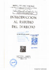 Research paper thumbnail of INTRODUCCION AL ESTUDIO DEL DERECHO