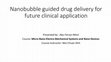 Research paper thumbnail of Nanobubble guided drug delivery for future clinical application