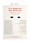 Research paper thumbnail of Il commento del romanzo. Modelli, pratiche, esperienze. Primo seminario di BITeS. Napoli, 17-18 settembre 2018.