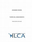 Research paper thumbnail of JOHANNES HESSEN TEORÍA DEL CONOCIMIENTO