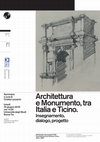 Research paper thumbnail of “Un ticinese a Roma (anzi tre). Le esperienze di Bruno Bossi, Augusto Jäggli e Rino Tami”, al seminario di studi: “Architettura e Monumento. Tra Italia e Ticino. Insegnamento, dialogo, progetto”, Università della Svizzera italiana USI – Università degli Studi di Roma Tre, Roma 25-26 giugno 2018