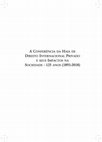 Research paper thumbnail of A Conferência de Haia e a Codificação do Direito Processual Civil Internacional