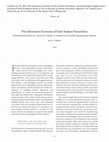 Research paper thumbnail of The Subsistence Economy of Early Andean Pastoralists zooarchaeological insights from a formative period wankarani house