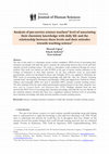 Research paper thumbnail of Analysis of pre-service science teachers' level of associating their chemistry knowledge with daily life and the relationship between these levels and their attitudes towards teaching science 1