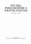 Research paper thumbnail of STUDIA PHILOSOPHICA WRATISLAVIENSIA 12 [1] (2017)