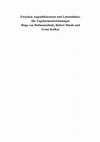 Research paper thumbnail of Zwischen Augenblicksnotat und Lebensbilanz. Die Tagebuchaufzeichnungen Hugo von Hofmannsthals, Robert Musils und Franz Kafkas