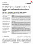 Research paper thumbnail of The relative importance of dissatisfaction, overvaluation and preoccupation with weight and shape for predicting onset of disordered eating behaviors and depressive symptoms over 15 years