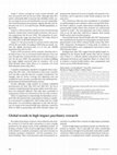 Research paper thumbnail of Global trends in high impact psychiatry research