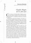 Research paper thumbnail of Claudio Magris e Un altro mare