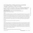 Research paper thumbnail of U.S. Foreign Policy in Clinton and Trump’s presidential campaign. Discourses on ISIS in the media