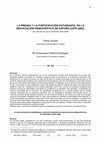 Research paper thumbnail of LA PRENSA Y LA PARTICIPACIÓN ESTUDIANTIL EN LA NEGOCIACIÓN DEMOCRÁTICA DE ESPAÑA (1978-1982)1