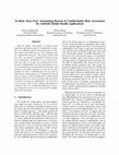 Research paper thumbnail of No Risk, More Fun! Automating Breach of Confidentiality Risk Assessment for Android Mobile Health Applications