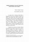 Research paper thumbnail of Caballeros hospitalarios. Nota sobre " Historia de la Orden de Malta. Nuevos estudios " . 1