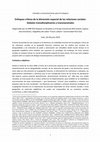 Research paper thumbnail of Llamado a comunicaciones para el coloquio * Enfoques críticos de la dimensión espacial de las relaciones sociales: Debates transdisciplinarios y transnacionales