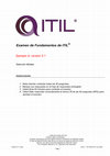 Research paper thumbnail of Examen de Fundamentos de ITIL