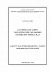 Research paper thumbnail of Giải pháp giảm nghèo theo hướng tiếp cận đa chiều trên địa bàn tỉnh Bắc Kạn (2016)