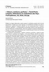 Research paper thumbnail of « Odeurs, senteurs, parfums ». Ponti/Ponts. Langues, littératures et civilisations des Pays Francophones, 16, 2016, 252 pp.