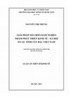 Research paper thumbnail of Giải pháp xoá đói giảm nghèo nhằm phát triển kinh tế - xã hội ở các tỉnh Tây Bắc Việt Nam