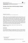 Research paper thumbnail of Sánchez López, E. (2018): The Role of Fresh Water in Fish Processing in Antiquity