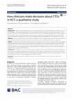 Research paper thumbnail of How clinicians make decisions about CTOs in ACT: a qualitative study