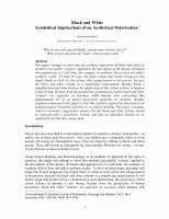 Research paper thumbnail of Black and White. On Symbolical Implications of an Aesthetical Polarization.