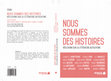 Research paper thumbnail of Nous sommes des histoires. Réflexions sur la littérature autochtone