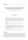 Research paper thumbnail of La participación ciudadana en la evaluación de impacto regulatorio: Desafíos para la Administración