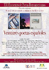 Research paper thumbnail of XXI Encuentro de Poetas Iberoamericanos. "Veintitrés poetas españoles". Salamanca, 16 y 17 de octubre de 2018