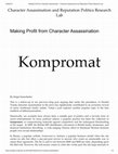 Research paper thumbnail of Making Profit from Character Assassination