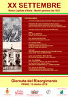 Research paper thumbnail of XX SETTEMBRE Roma Capitale d'Italia -Martiri pennesi del 1837.
Giornata del Risorgimento