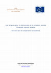 Research paper thumbnail of Les langues pour la démocratie et la cohésion sociale. Soixante ans de coopération européenne